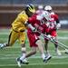Michigan freshman Chase Brown competes for possession of the ball in the game against Ohio State at Michigan Stadium on Saturday, April 13. AnnArbor.com I Daniel Brenner
